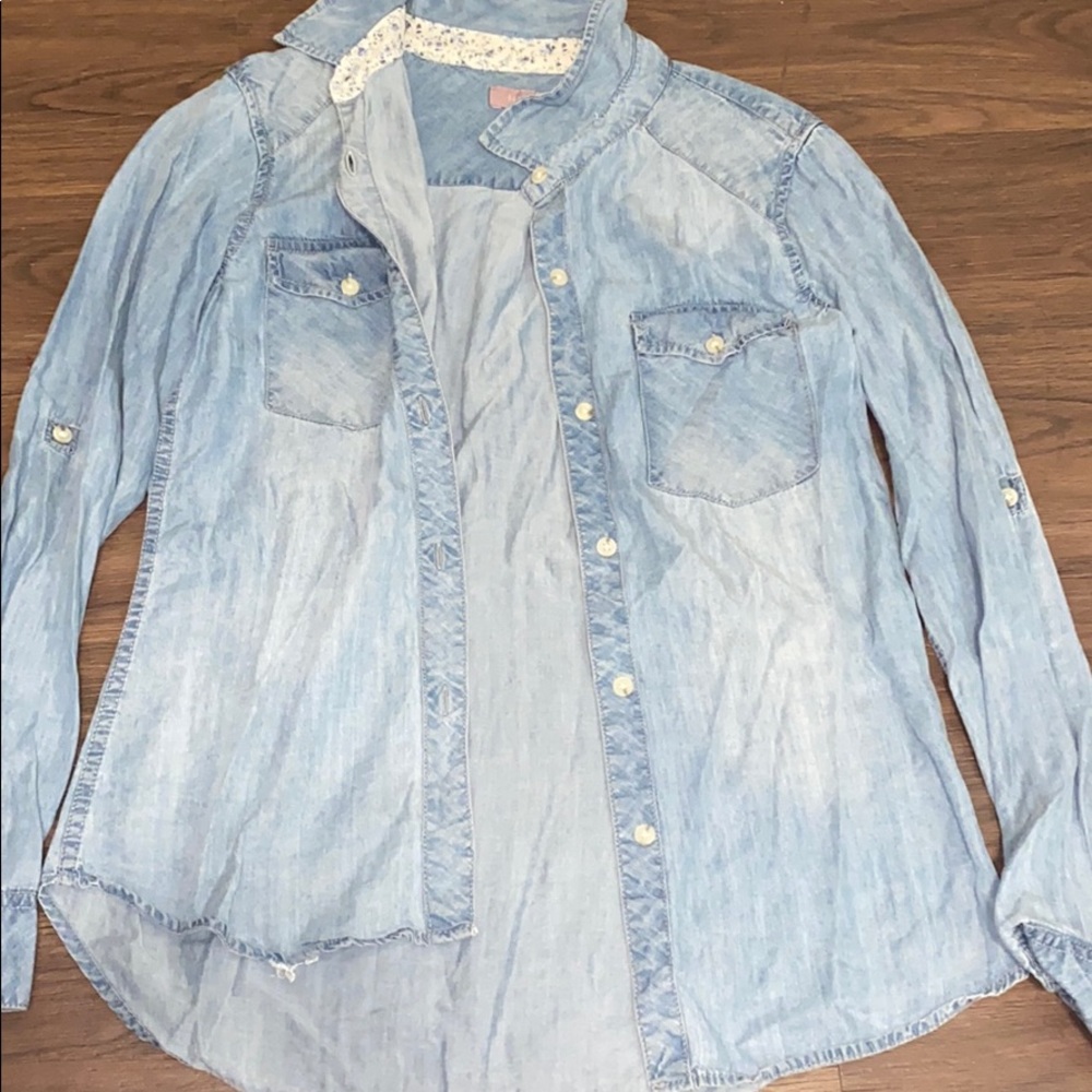 Denim button up